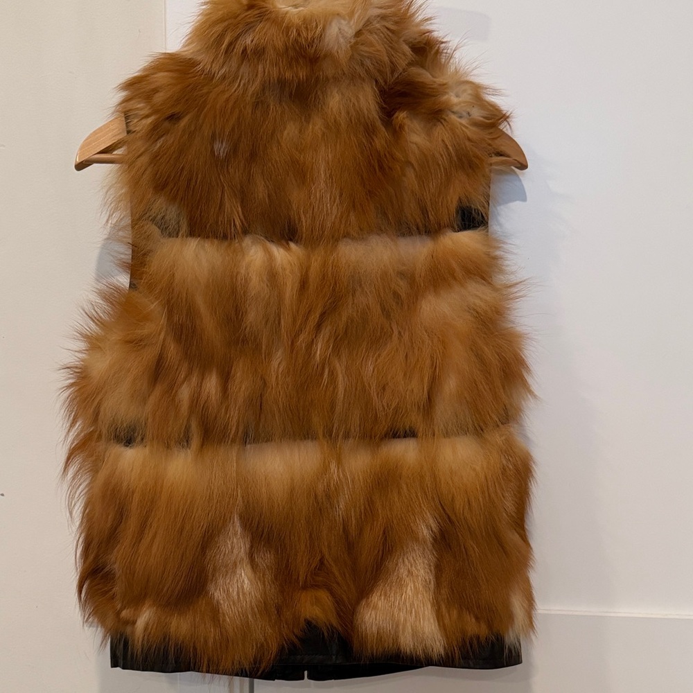 Siberian red fox Fur Vest S/M - Picture 6 of 9